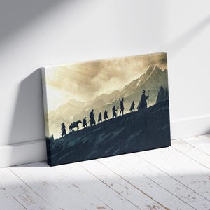 Fellowship Canvas Wall Art: Fantasy Movie Decor, Ready to Hang
