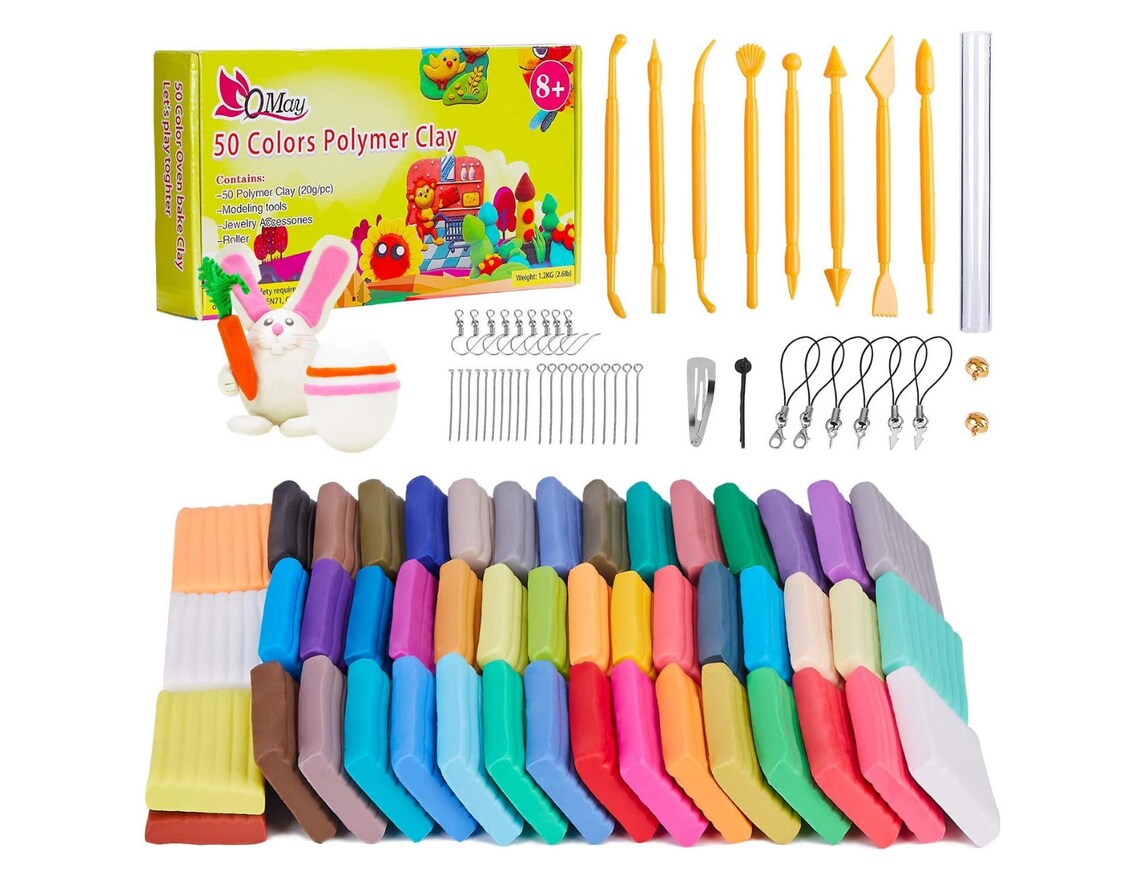Polymer Clay Starter Kit 50 Colors 0.7 oz per Block Soft Etsy