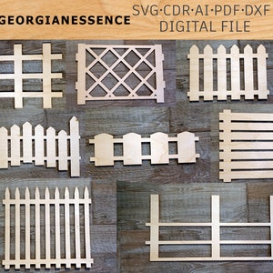 Laser-Cut fence Design for 1/6 Scale Dolls (H043F)