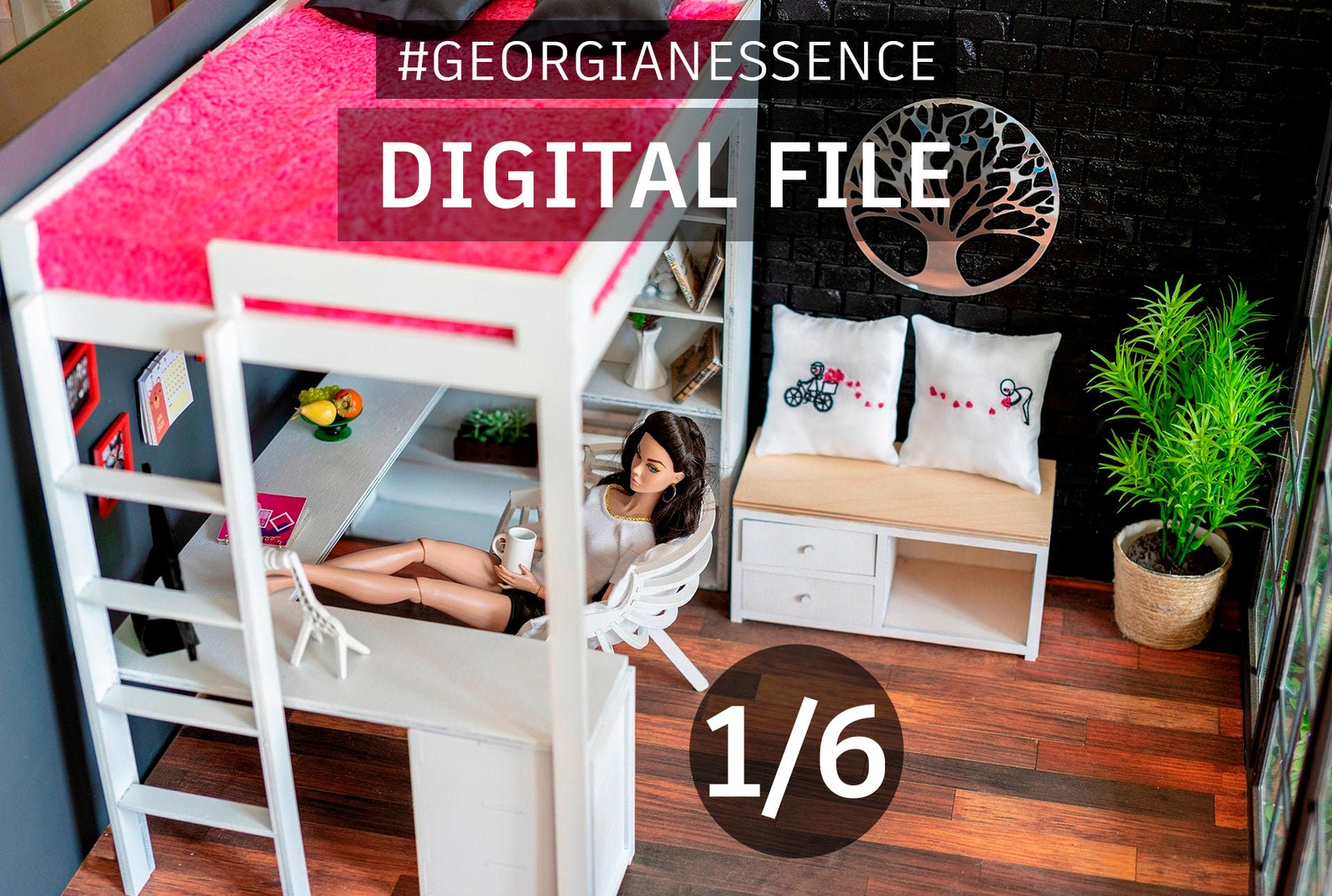 Laser Cut Files. Doll Bed and a Bedside Table. Suitable for Etsy