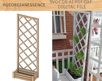 Laser-Cut Flower Trellis Design for 1/6 Scale Dolls (H022F)