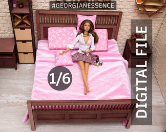 Laser Cut Files. Doll bed. Suitable for 1/6 dolls.