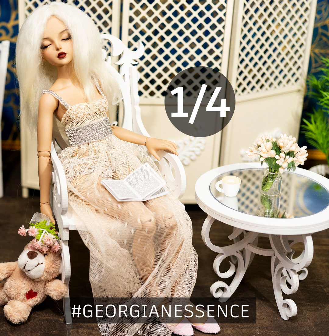 Table for Dolls 1/4 Dollhouse Furniture 16 in Minifee, BJD, Doll Furniture Etsy