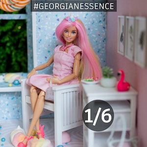 Armchair for dolls 1/6 dollhouse furniture 12 in FR, Integrity, Blythe, BJD, doll furniture