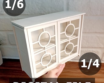 Laser-Cut Miniature chest of drawers Design for 1/6, 1/4 Scale Dolls (H046F)