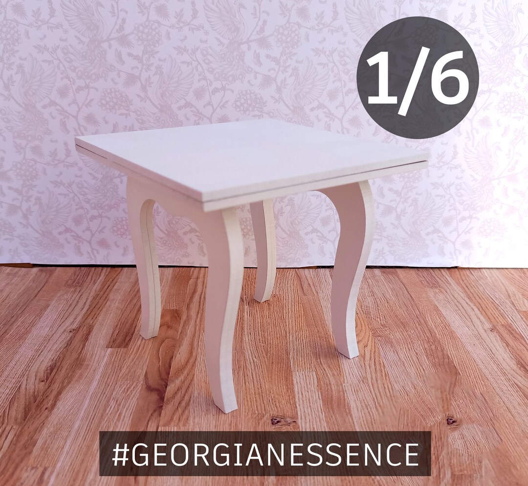 Table for Dolls 1/6 Dollhouse Furniture 12 In FR, Integrity, Blythe, BJD, Doll Furniture Etsy