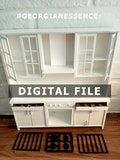 Laser Cut Files. Kitchen for dolls 1/6 dollhouse furniture 12 in FR, Integrity, Blythe, BJD, doll furniture (H045F)