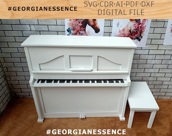 Lasergesneden pianoontwerp voor poppen op schaal 1/6 (H029F)