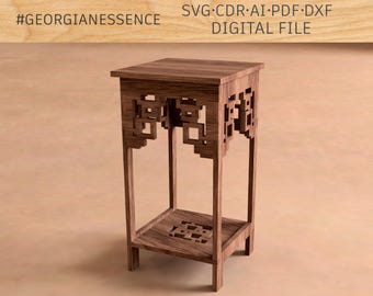 Laser Cut Files thickness 3 mm, 3.2 mm, 4 mm, 6 mm. Doll Flower stand. Suitable for 1/12, 1/6 dolls