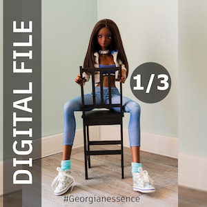 Laser Cut Files. Doll chair. Suitable for 1/3 dolls,  BJD (210)