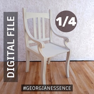 Laser Cut Files. Doll chair. Suitable for 1/4dolls