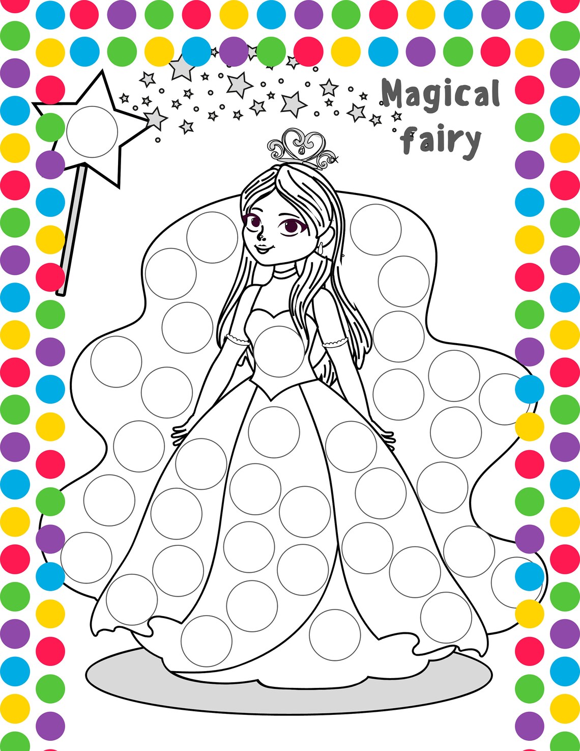 Dot Markers Activity Book Dot Markers Activity Book Princess Etsy