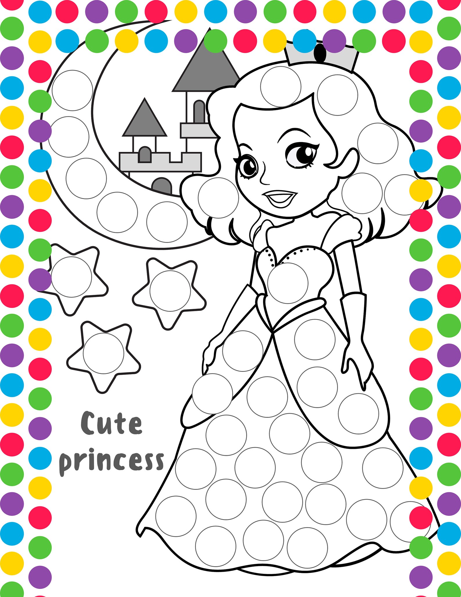Dot Markers Activity Book Dot Markers Activity Book Princess Etsy