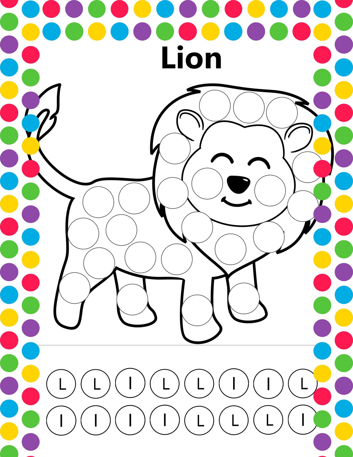 Dot markers activity book Dot markers activity book ABC Etsy España