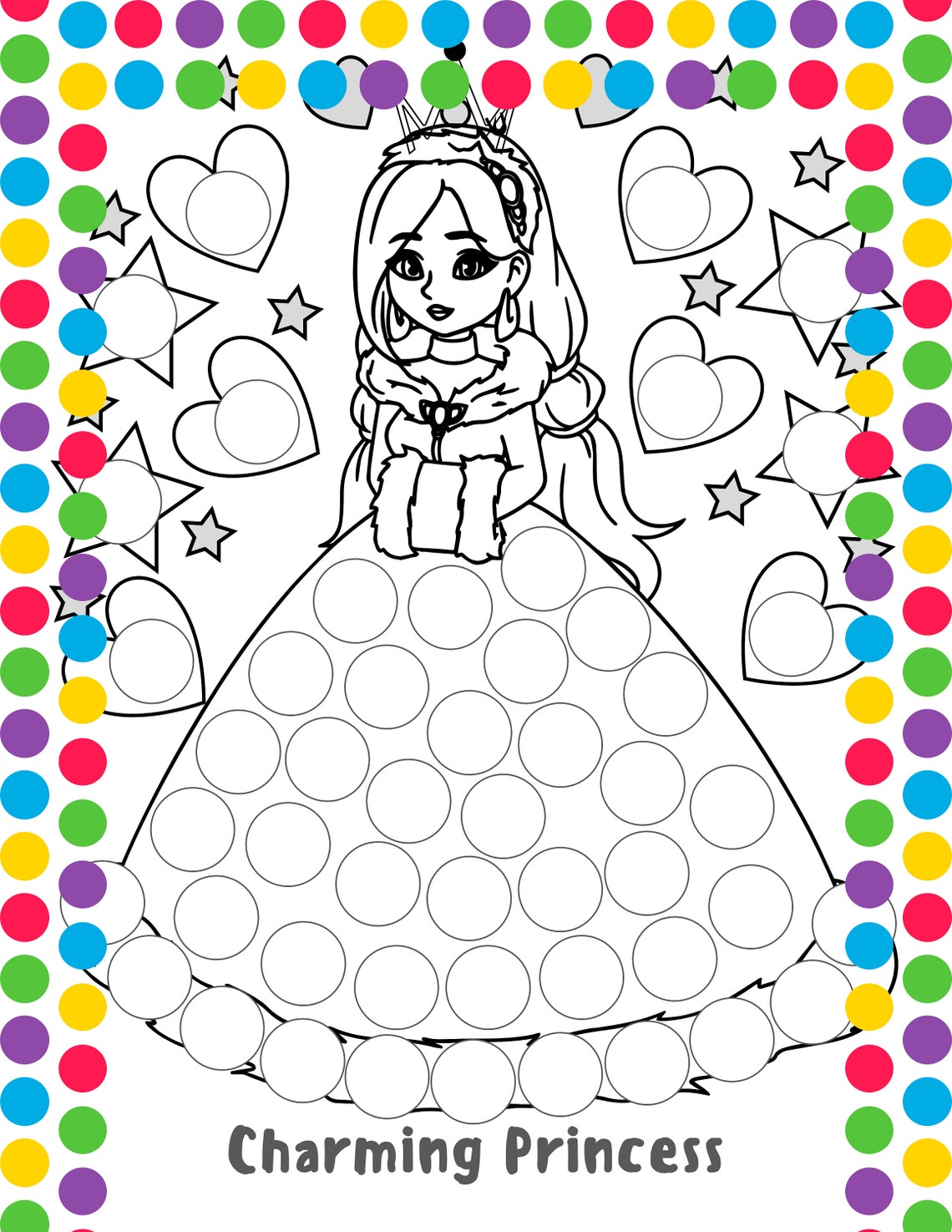 Dot Markers Activity Book Dot Markers Activity Book Princess Etsy