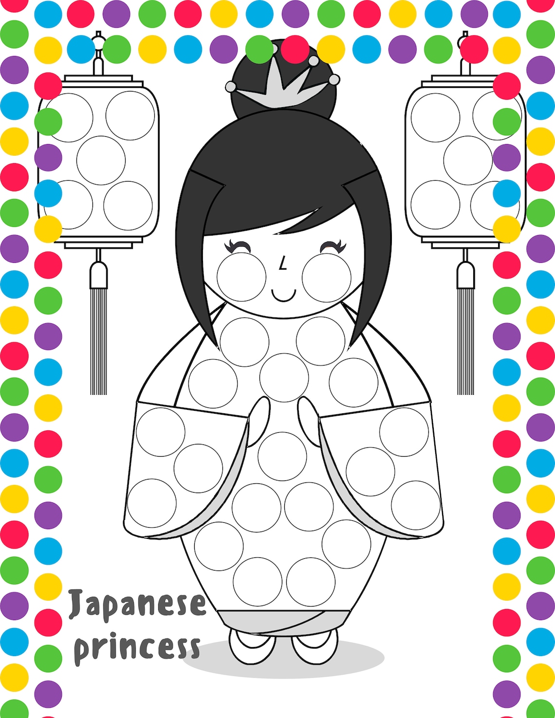 Dot markers activity book Dot markers activity book Princess | Etsy