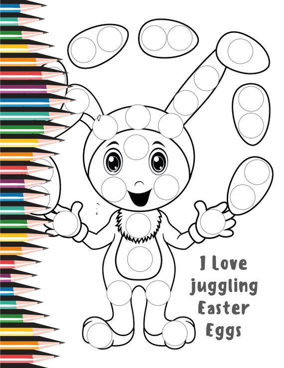 Easter Dot Marker Dot Markers Activity Book Dot Markers Activity Pages Easy  Guided BIG DOTS Gift for Kids Ages 1-3, 2-4 