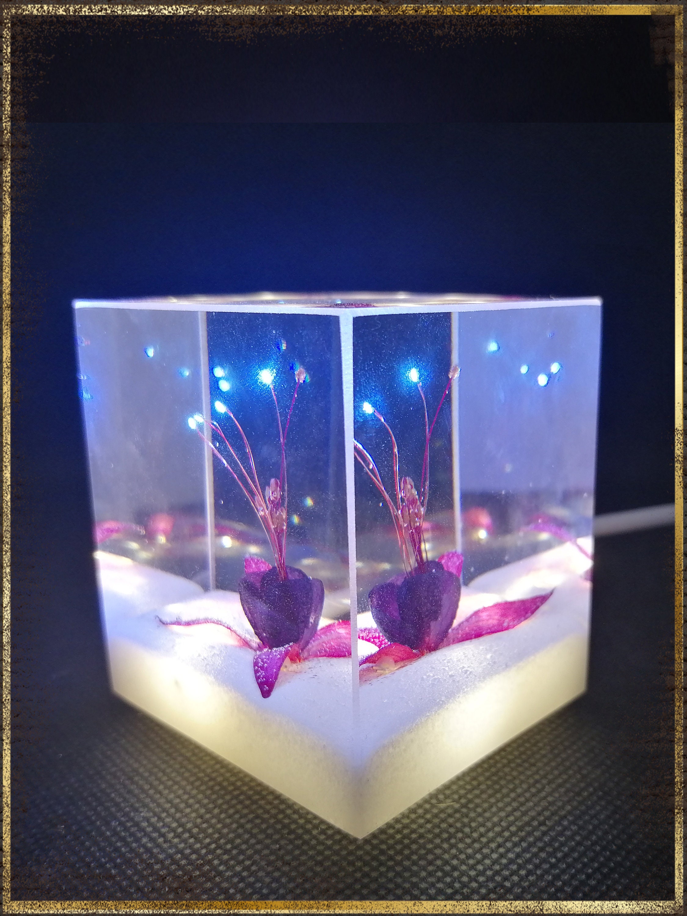 Resin Night Light Cube Resin Ornament High Quality Etsy UK