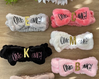 Personalisierte Spa-Stirnband, weiches Plüsch Make-up Stirnband