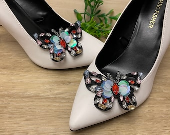 Butterfly shoe clips shoe clip for woman vintage shoe clips wedding shoe clips pearl shoe clips rhinestone shoe clip butterfly gifts for her