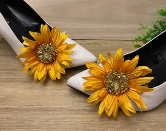 Sunflower shoe clips spring flower shoe clips summer shoe clips accessories