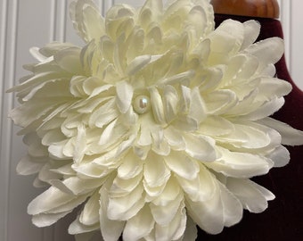 5..5" broche de flor de marfil pin flor broche pin accesorios de boda hombro corsage accesorios de broche de flores de mujer broche de flores de fiesta