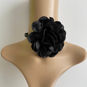Black silk rose flower choker necklace black flower choker necklace women’s rose flower choker necklace accessories wedding accessories