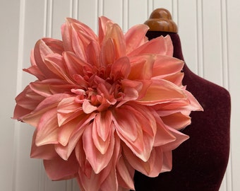 Large pink silk flower brooch large flower brooch pink flower brooch women’s accessories wedding accessories large pink flower gifts for her