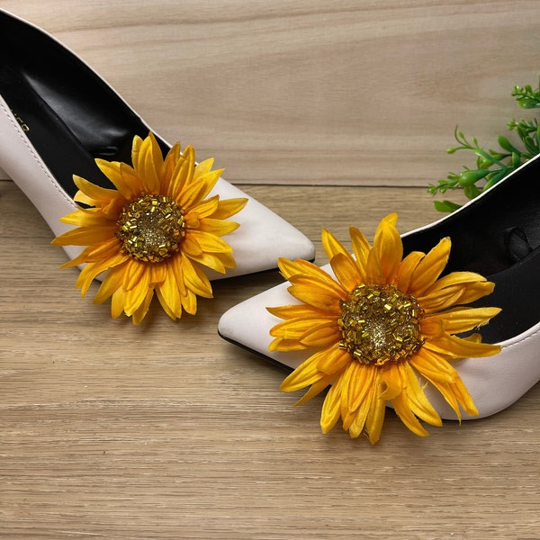 Sunflower shoe clips spring flower shoe clips summer shoe clips accessories