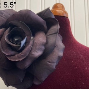 Grande broche fleur noire pince à cheveux fleur noire fleurs épingles broches grande fleur grande broche accessoires femme grande 6 fleur noire image 5