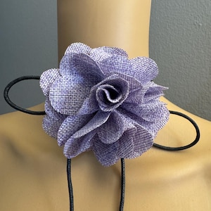Elegant purple flower choker lavender flower choker necklace rosette floral choker necklace women’s purple choker necklace accessories