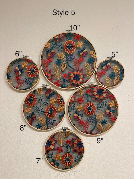Embroidery flower wall decor wall hangings wall art decorations flower wall covering boho decor wall hanging home decor living room modern