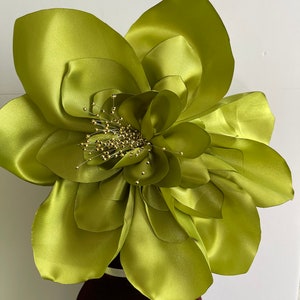 Grote groene bloem broche speld groene grote bloem speld oversized mode broche grote stof bloem broche vrouwen bloem broche accessoires