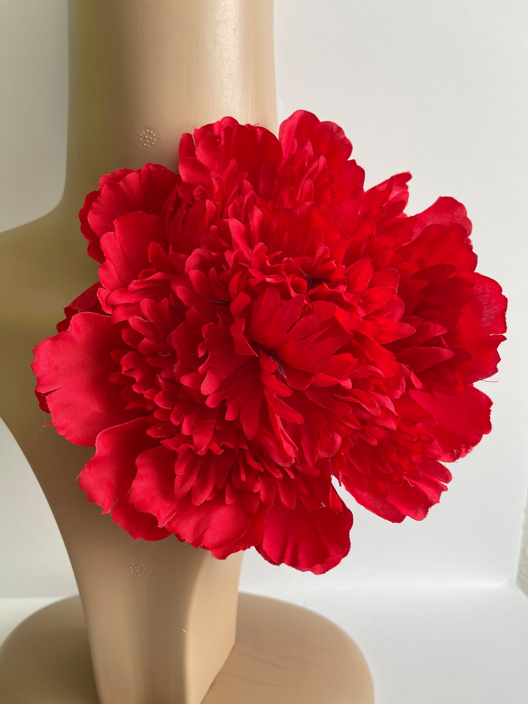 Red Large Flower Brooch Pin Flower Brooch Shoulder Corsage Red Flower Brooch Pin Womens Flower