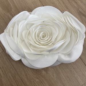 Elegant white rose floral clutch purse bag bridal clutch bag accessories white floral clutch flower clutch bag bride white flower bag purse