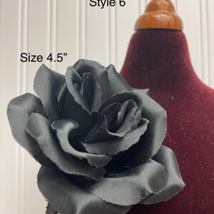 Large Black Flower Brooch Black Flower Hair Clip Flowers Pins - Etsy