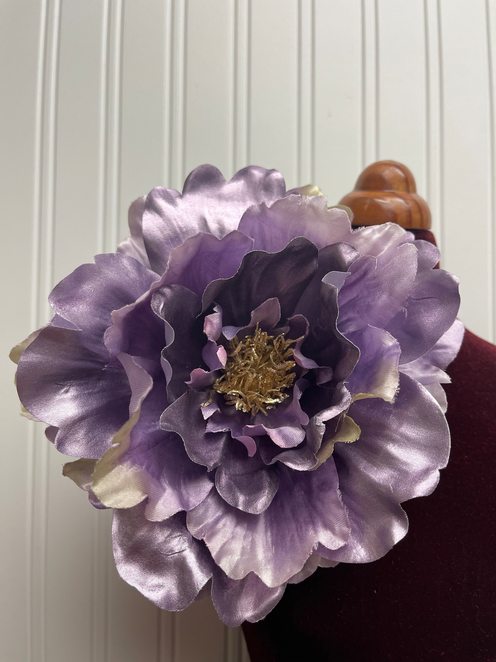 Purple Large Flower Brooch Pin Party Flower Brooch Wedding Etsy