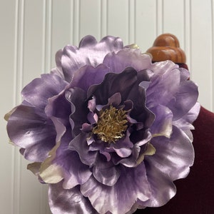 Purple large flower brooch pin party flower brooch wedding accessory women’s brooch accessories oversized flower brooch size 6.5”