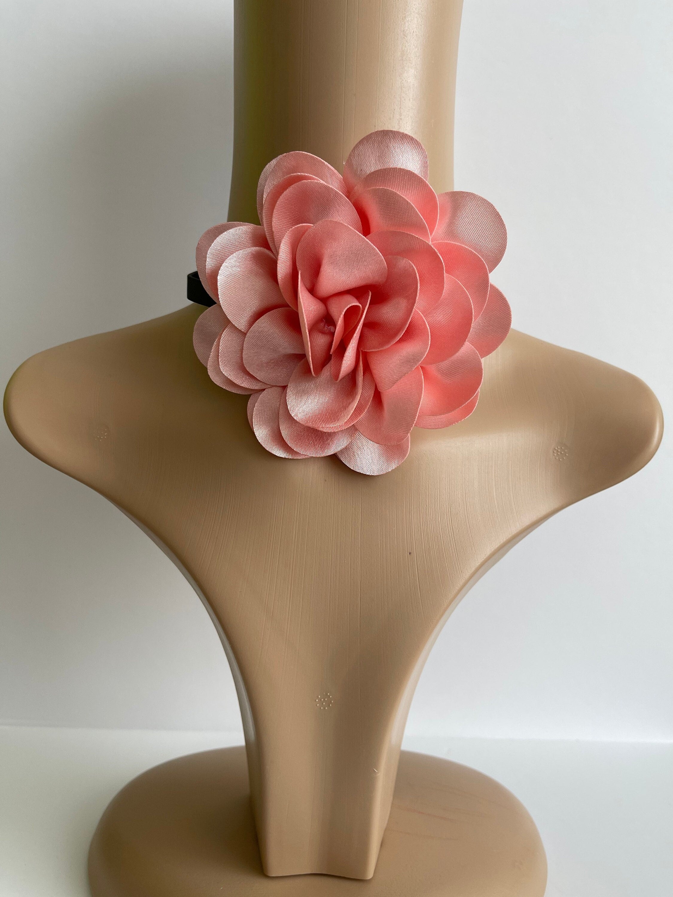 Collana Con Fiori Boho - Girocollo Regolabile, Rose In Tessuto, Per Donne E Ragazze - Foto 6