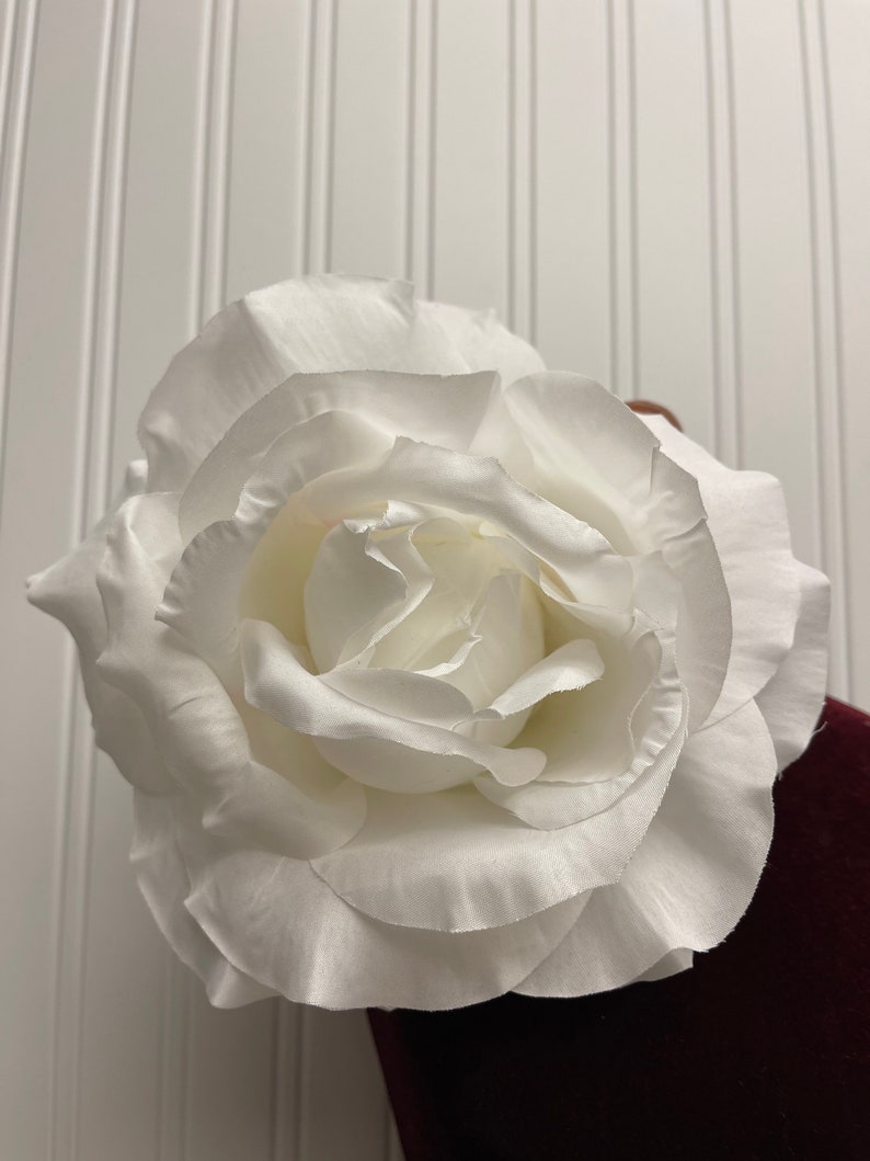 Large White Flower Brooch Pin Wedding Flower Brooch Etsy