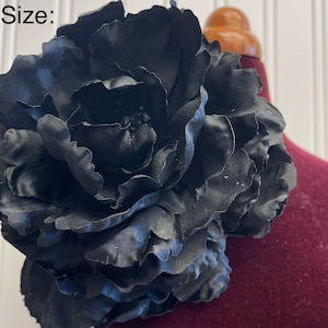 Grande broche fleur noire pince à cheveux fleur noire fleurs épingles broches grande fleur grande broche accessoires femme grande 6 fleur noire image 4