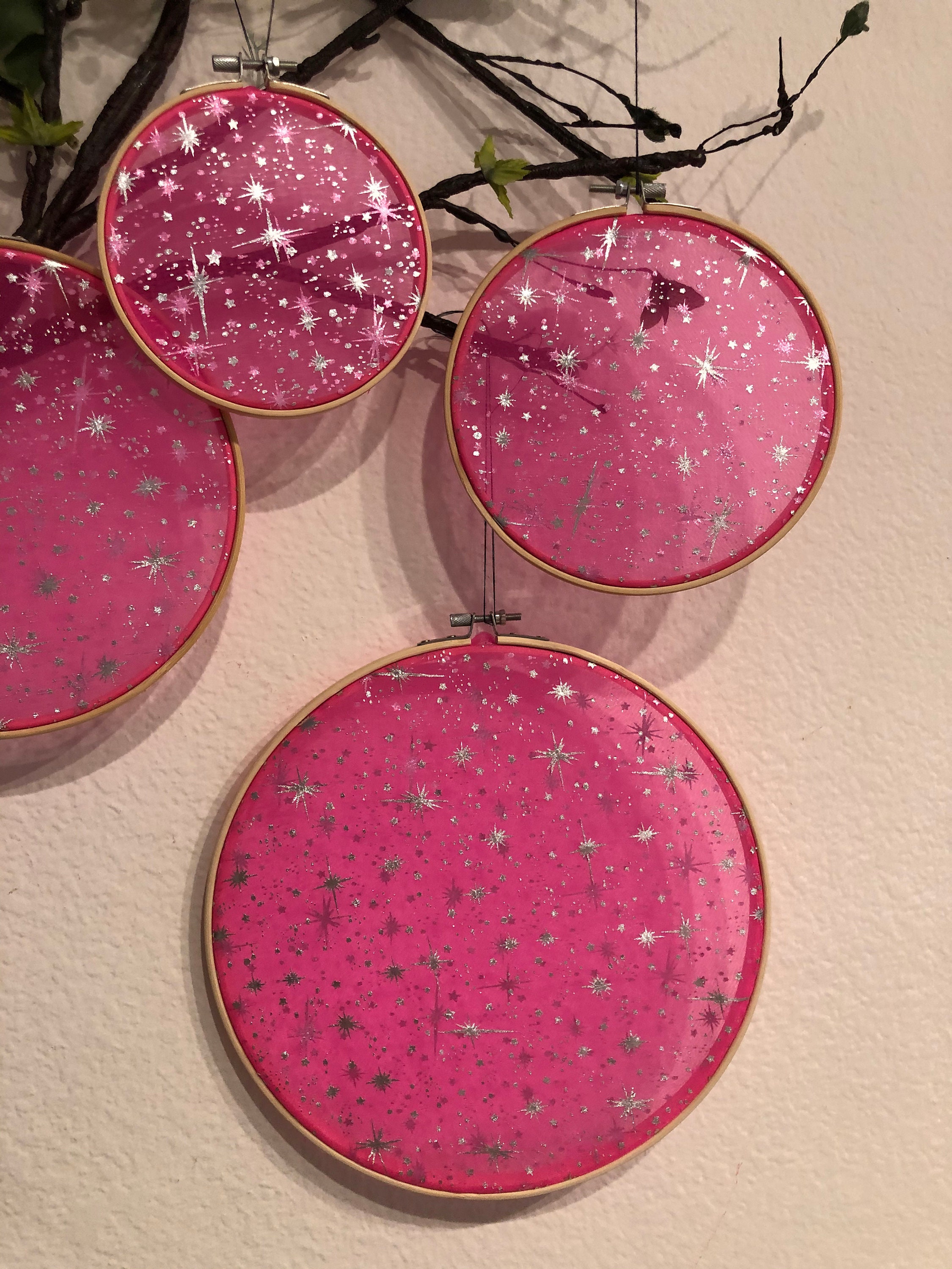 Pink wall hanging pink wall art pink decor for girl room Etsy