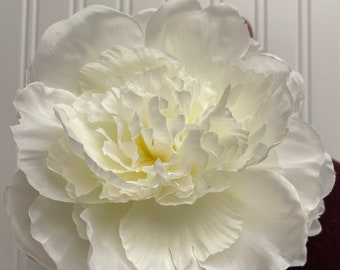 Broche de flor de marfil, broche de flor nupcial, accesorios de boda, broches de flores, broche de flor, regalos de flores de fiesta para su tamaño: 6"