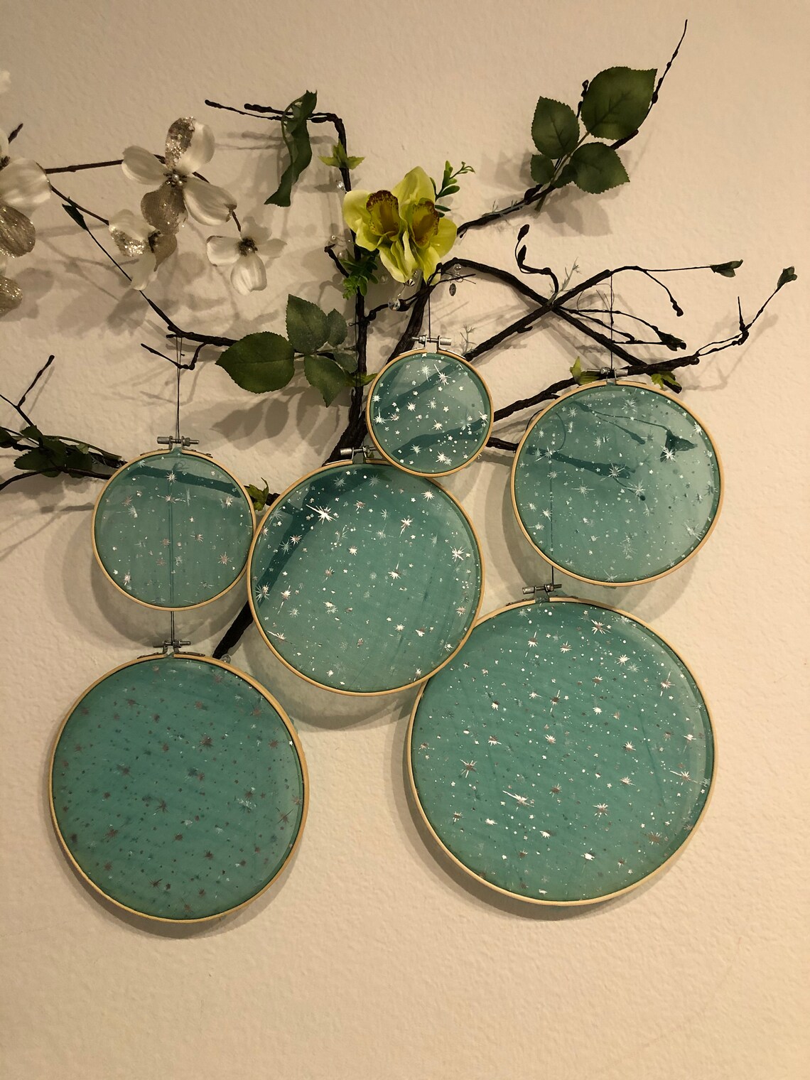 Teal Wall Art Teal Decor Wall Hangings Wall Hanging Art Etsy