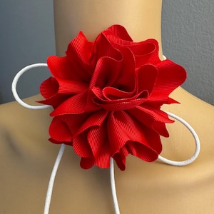 flower choker red rose necklace red  rose flower choker flower neck flower choker necklace red rose flower choker necklace gifts for her