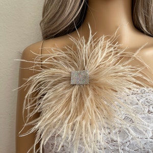 Large gold feather brooch pin party pin accessories shoulder corsage wedding accessories gold brooch pin feather pin gifts for her size 8”