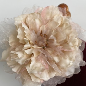 7” multi color flower brooch pin cream & toast flower pin shoulder corsage wedding flower pin cream flower pin accessories for women’s