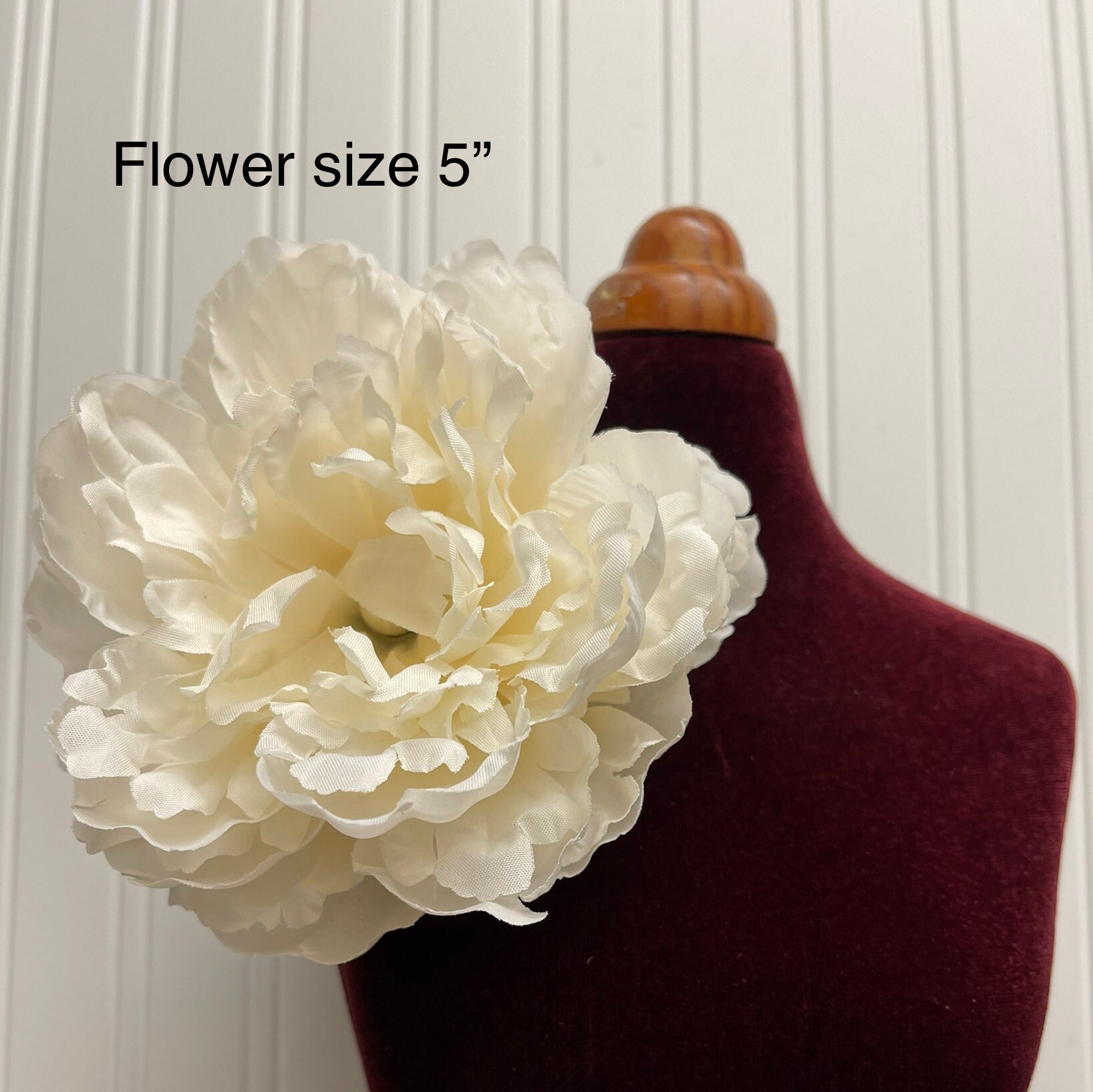 5” Ivory Flower Brooch Pin Shoulder Flower Pin Jumpsuit Flower Brooch ...