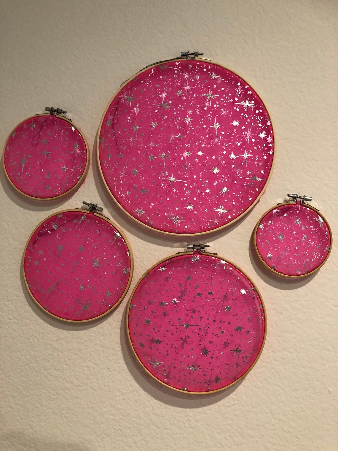 Pink wall hanging pink wall art pink decor for girl room Etsy