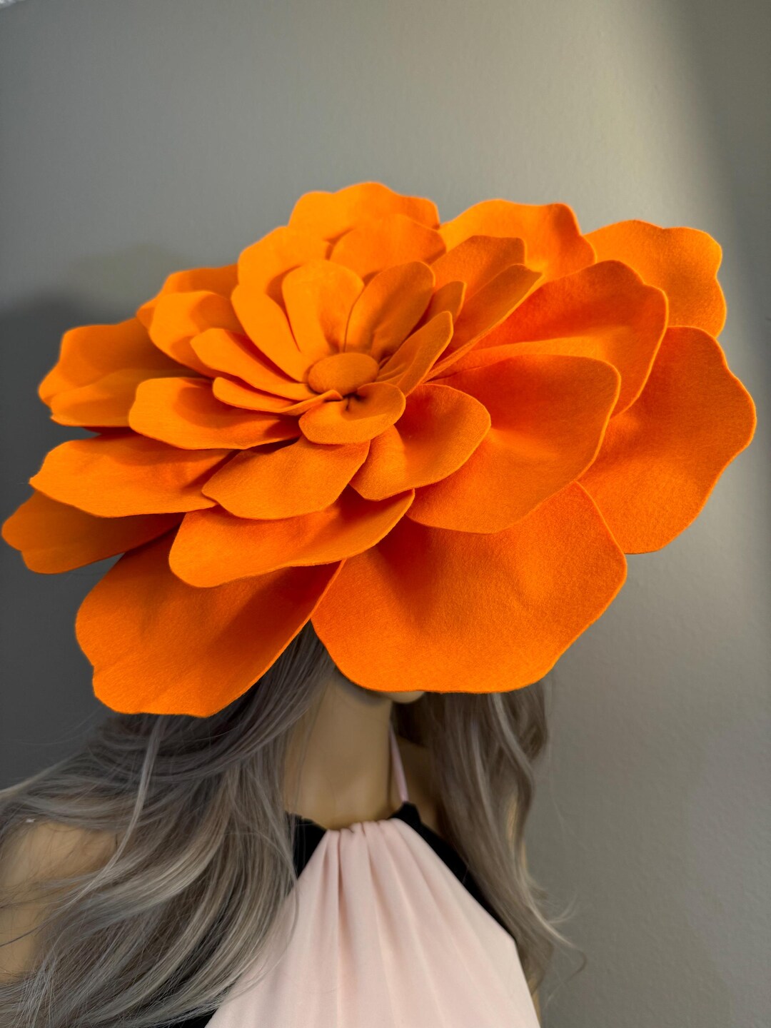 New Fun Orange Floral Fascinator Kentucky Derby Hat Church Tea Wedding Headwear Clearance! Audhol Tea Party Hat Women Kentucky Derby Church  main image 4